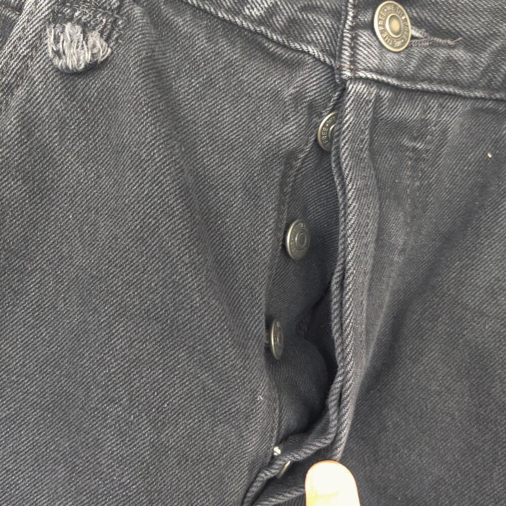 We The Free People Makai Cutoff Jean Shorts Washed Black Size 31 Button Fly - Picture 7 of 7